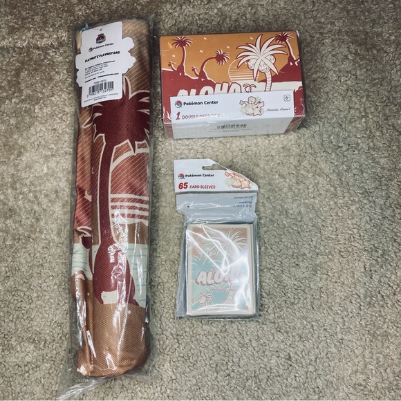 Pokemon WCS 2024 Hawaii Playmat + Card Sleeves + Double Deck Box NEW!